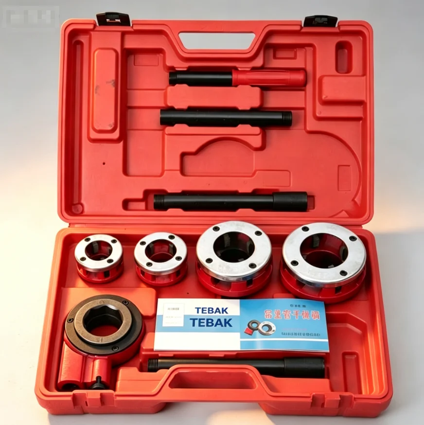 TEBAK Handheld Pipe Threader | Portable Manual/Electric Threading Device for Plumbing & Pipe Work