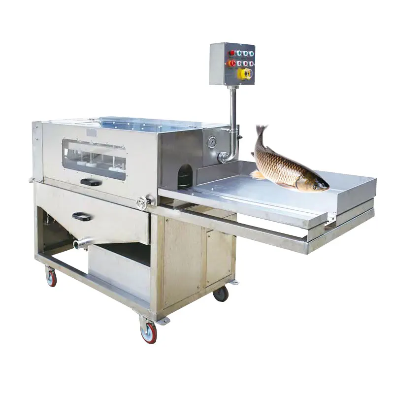 High Capacity Tilapia Pomfret Snapper Tuna Sardine Fish Scaling Scaler and Gutting Machine Automatic Fish Gutting Machine