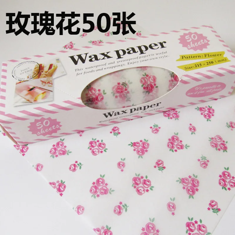 50pcs Wax Paper Disposable Food Wrapping Greaseproof Paper Soap Packaging Paper, Size: One Size