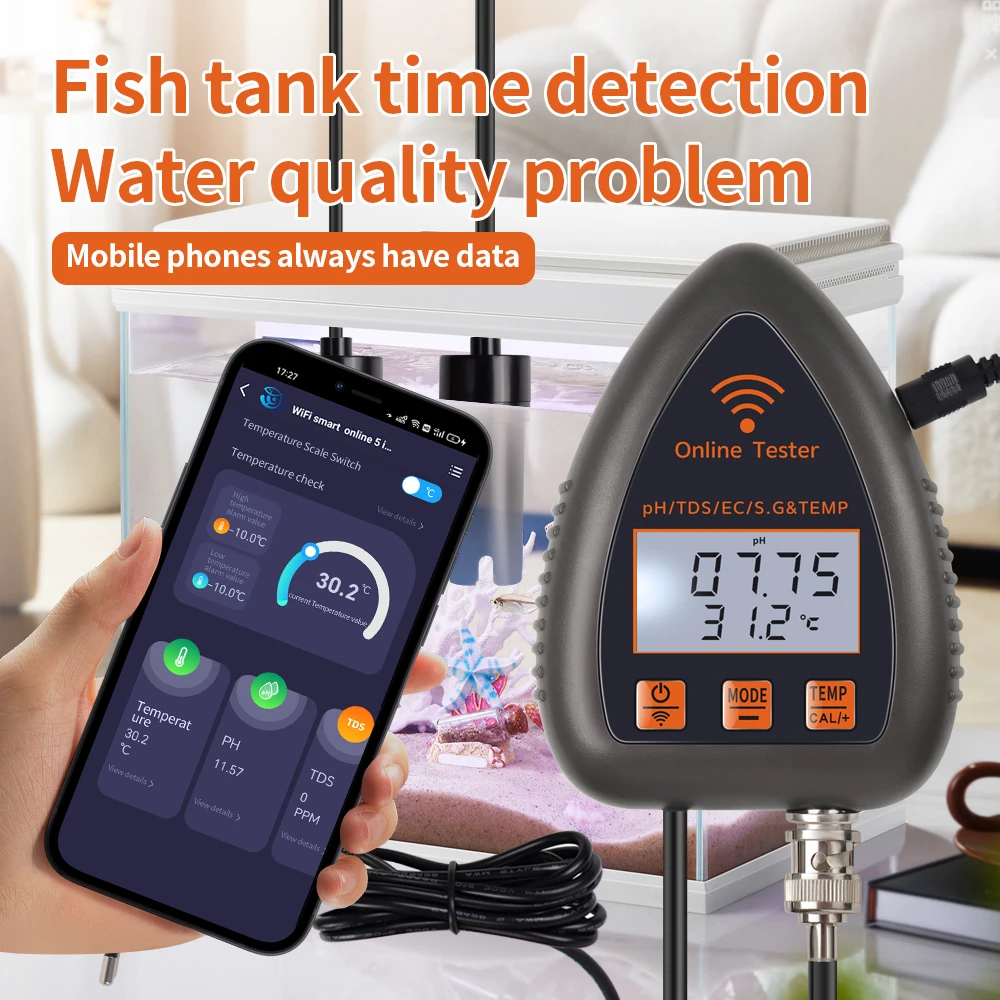 WF9953 WiFi Wasserqualitätstester 5-in-1 – PH, S Produktbild-Vorschau 2