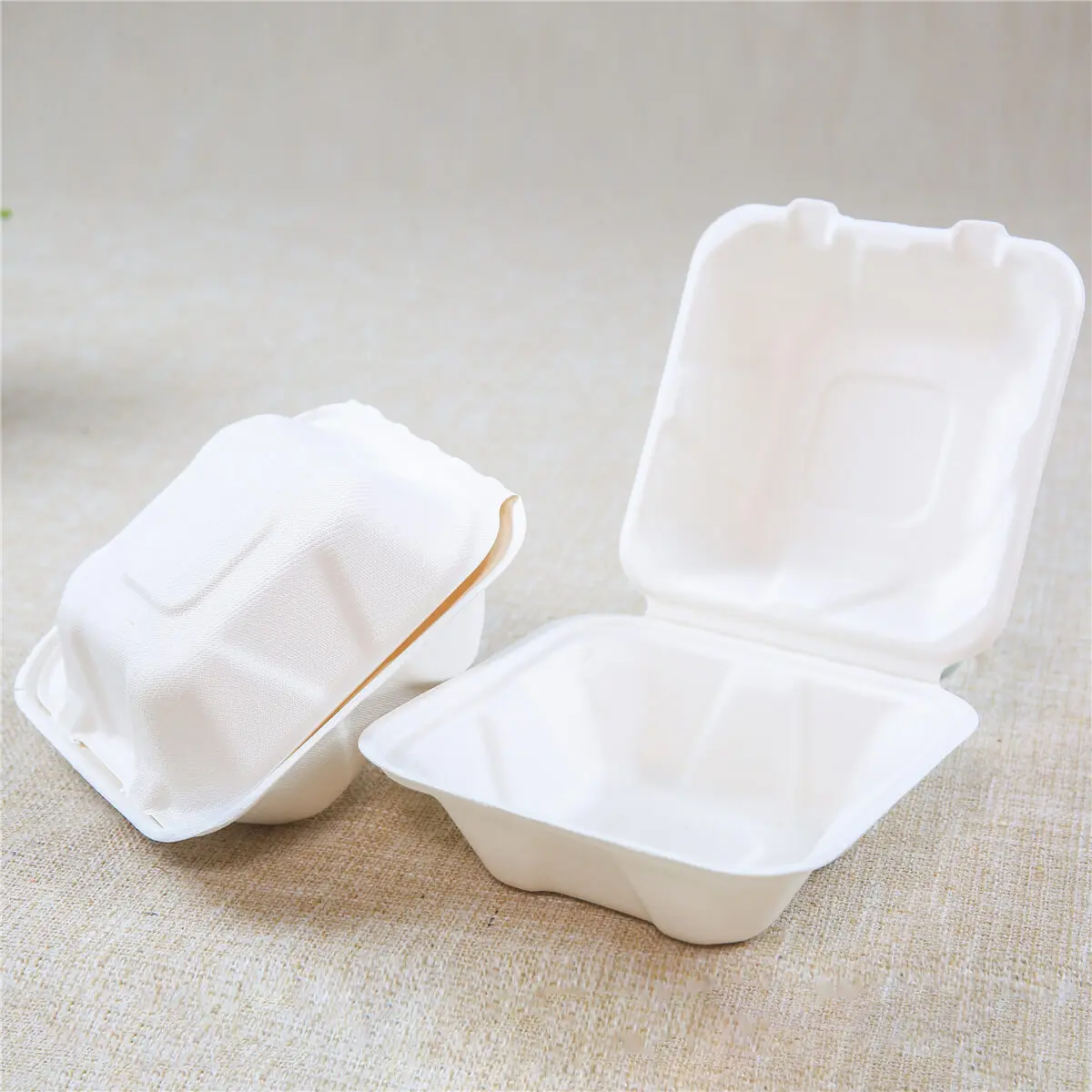 Biodegradable disposable food clamshell/3 5 compartments food box/tray