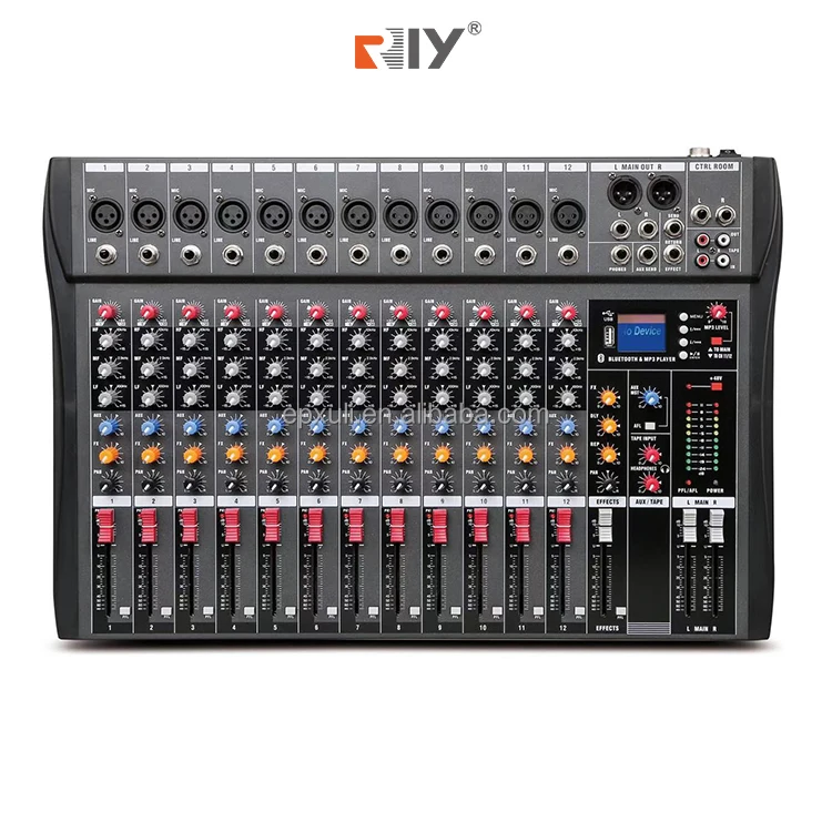 12-Channel DSP Echo Professional Mixer