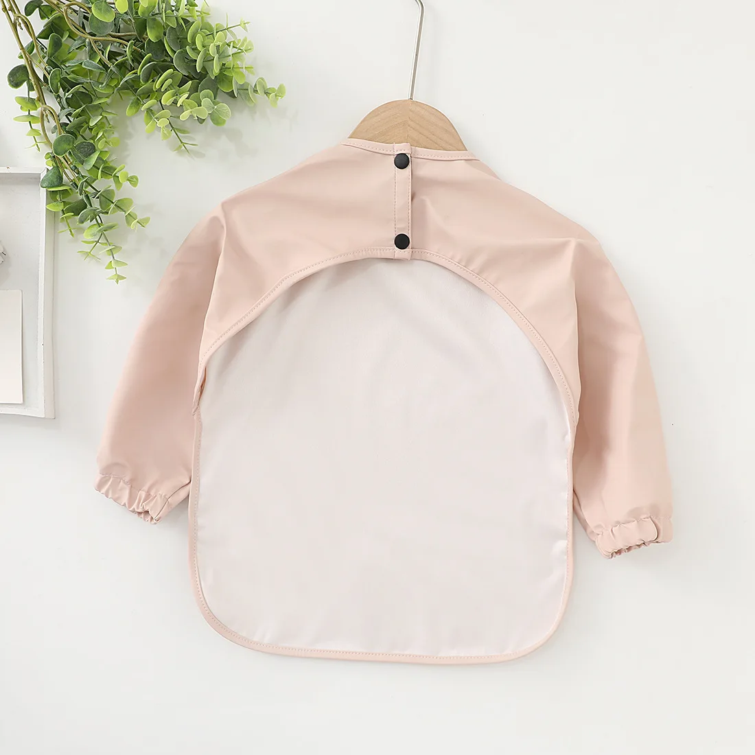 New popular  OEM PU  Baby Bibs coverall  Waterproof Soft Durable Adjustable easy clean long sleeve baby Bibs for feeding supplier