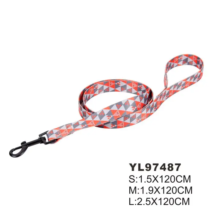 2019 цветок печати цветок трафика Contral ручка красочные ПВХ удобный регулируемый прочный поводок для собаки