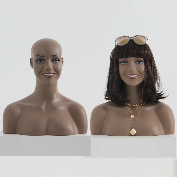 Манекен для макияжа Dark Skin манекены женская голова-улыбка
