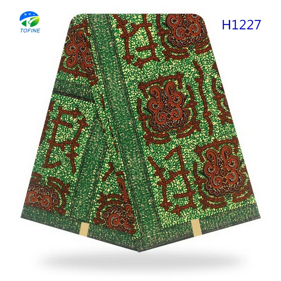 Нигерийская восковая ткань, африканский восковой текстиль, 100% хлопчатобумажная восковая ткань Анкары, 6 ярдов