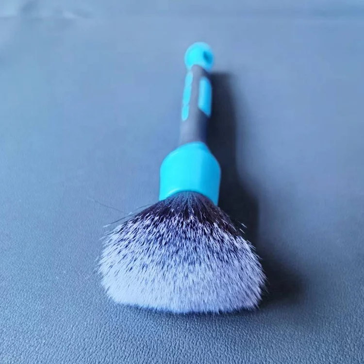 Blue 3 Piece Set Bristle Plastic Cleaning Brush Detachable Car Interior