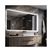 Anti Fog Backlit Lighted Bath Mirrors Touch Screen Led Mirror Frameless Bathroom Vanity Mirror For Hotel