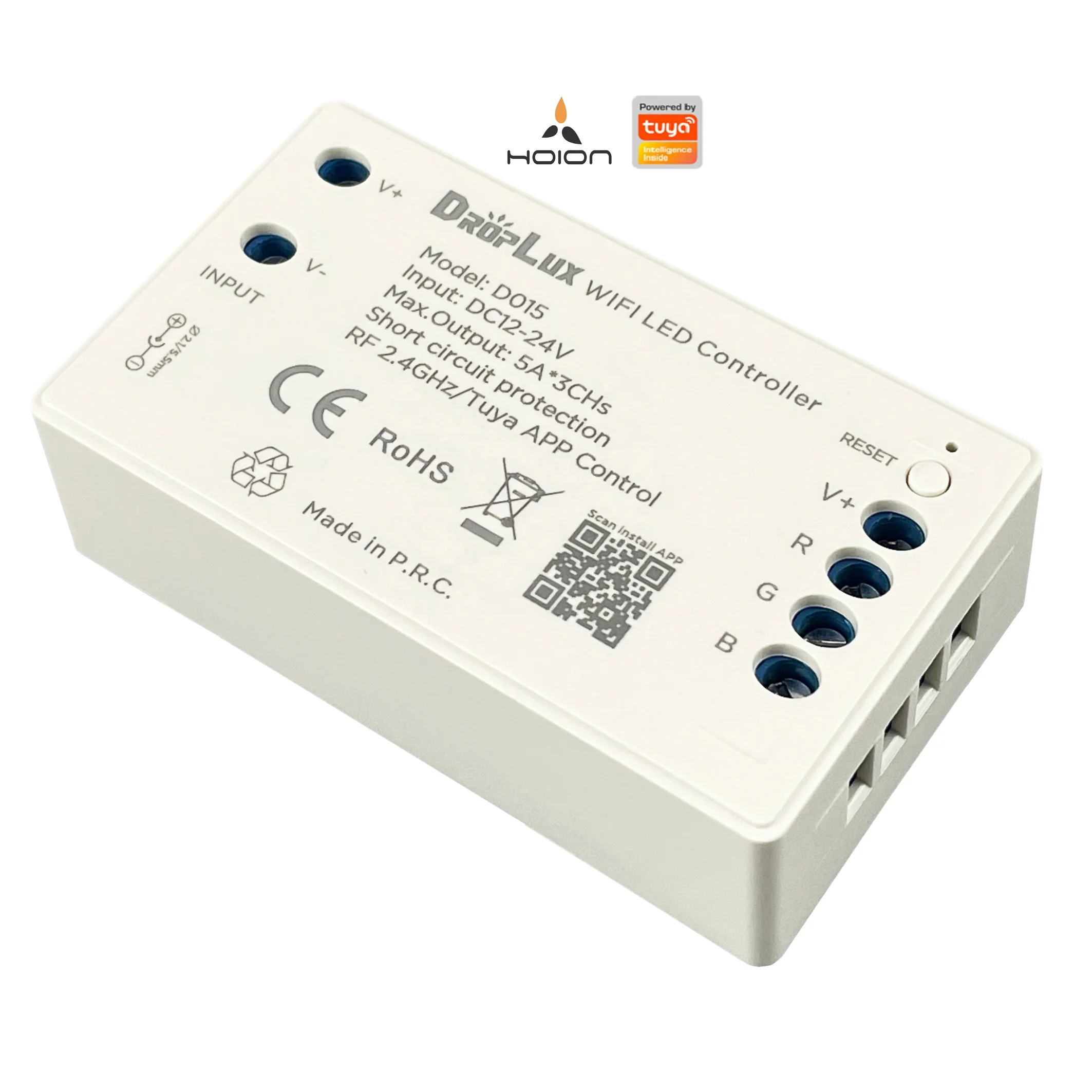 D015 Droplux Smart LED Strip Light RGB Colorful Changeable Dimmable Tuya LED Wifi Controller