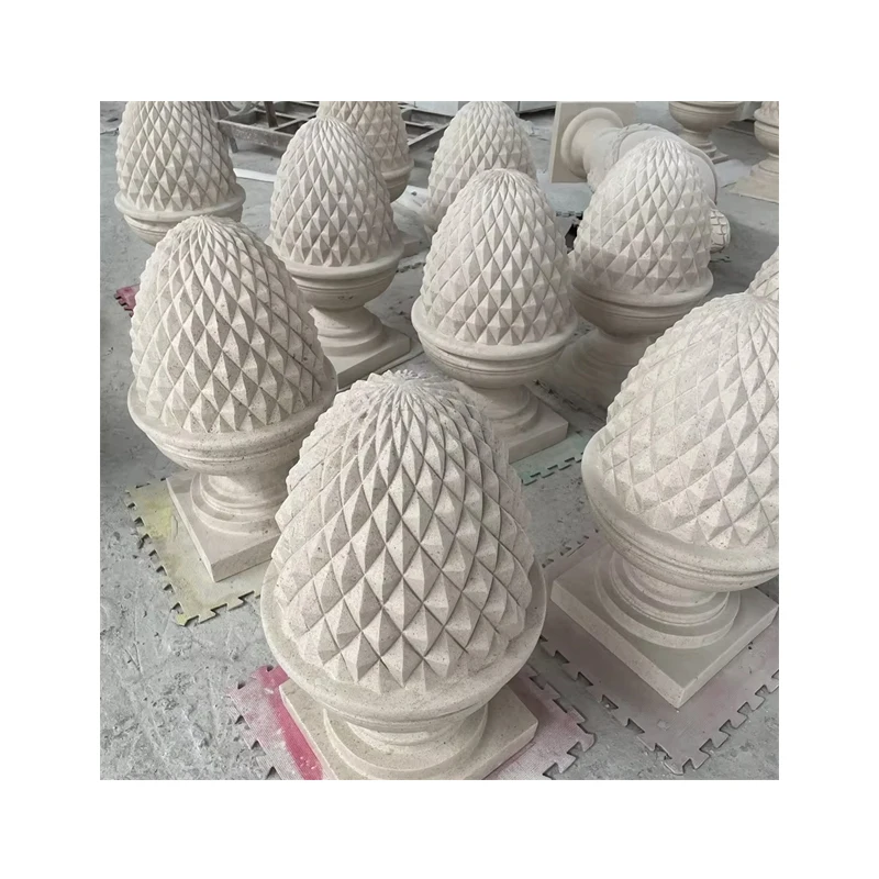 उच्च गुणवत्ता वाला हैंड कार्व्ड बीज रंग का लाइमस्टोन कॉलम कैपिटल और पिलर, आधुनिक डिज़ाइन के साथ, 1 वर्ष की वारंटी