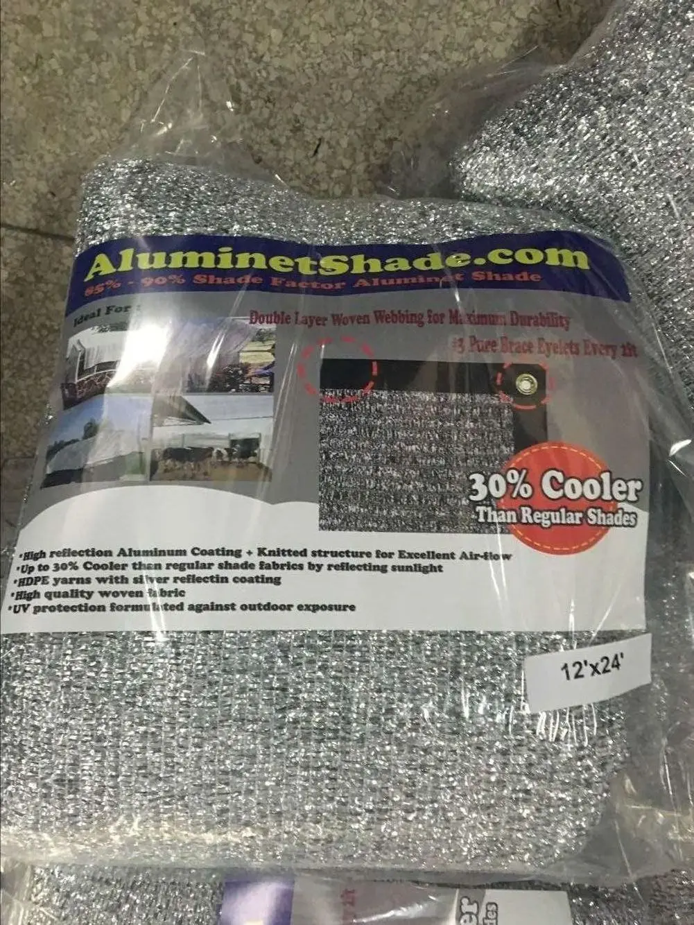 Silver Mesh Hdpe Cloth,Alumi Net Shade Cloth 2x2m,3x3,4x6m,4.3x4m Buy