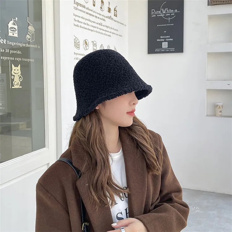 Bulk-buy 2020 Hot Style Velvet Japanese Bucket Hat Autumn/Winter New Style  Korean Fisherman Hat and American Fashion Hat price comparison