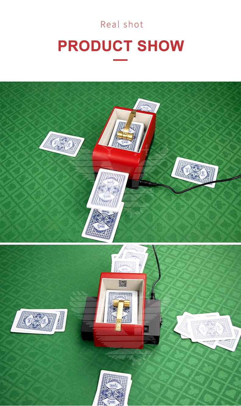 Yh 8 Decks Automatic Playing Card Electric 360 Degree Rotating Card