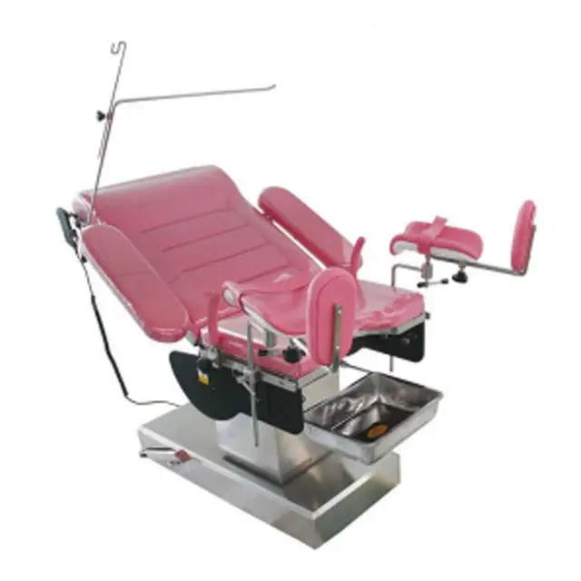 Electric Gynaecological Examination Bed Chair Hospital Manual Operating Table Made of Steel and Metal