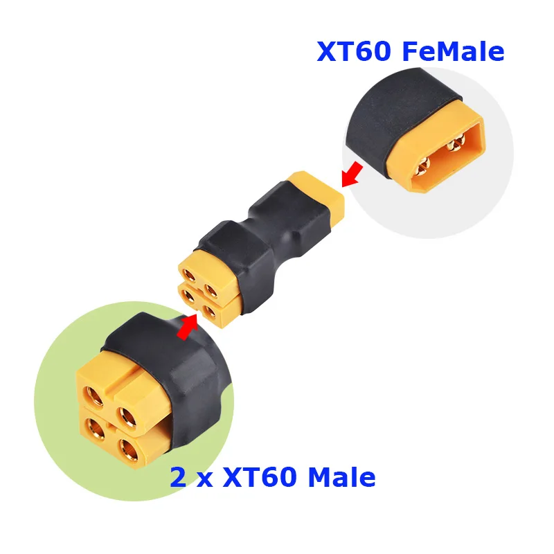 Pack De 4 Adaptadores XT30 Hembra A Deans T-Plug Macho – Conectores Para Baterías Y ESC De Coches Y Drones RC, Conversión Fácil Sin Soldadura
