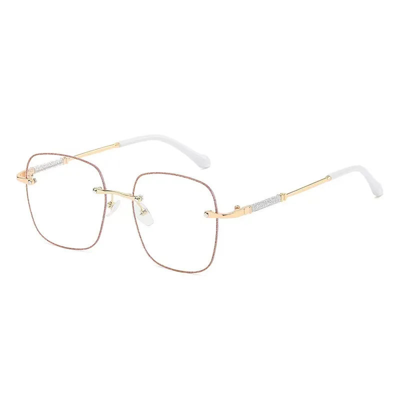 Wholesale Ready To Ship Spectacle Frames Gold Optical Metal Rimless ...