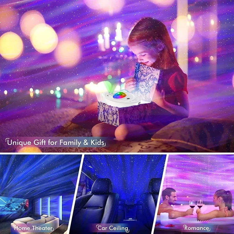 Aurora Starry Sky Projector Led String Light Table Camp Tent Christmas Decor Night Light Projector
