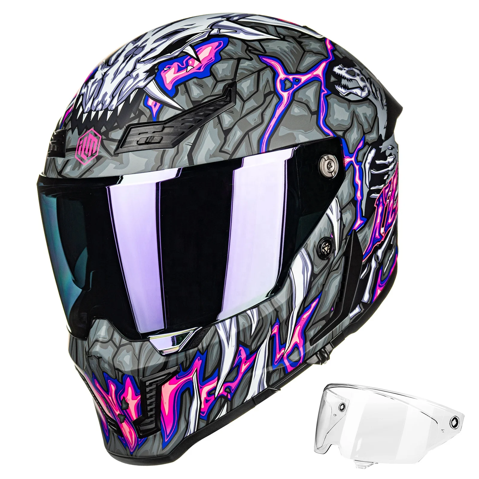 ILM MF509 Full Face Motorcycle Helmet - DOT/ECE Approved, New 