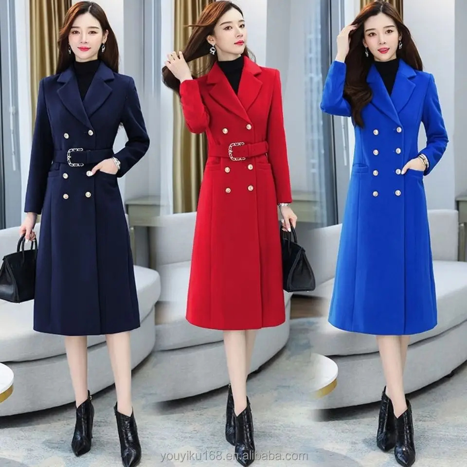 New Double Sided Wool Coat Women's Mid Length High End Local Style 2023 ...