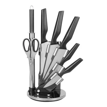 New Design Wholesale High Quality 8PCS Hollow Handle Stainless Steel Multifunction Kitchen Chef Knife Set With Block