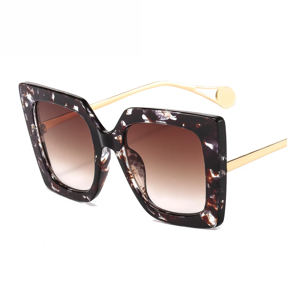 New Trend Retro Custom Uv400 Colorful Sunglasses Oversized Trending Eyewear Woman Square Sunglasses