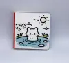 A kitten swimming