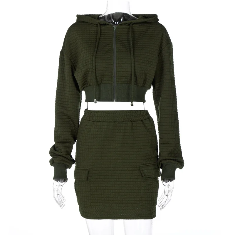 Shop High Quality Winter Women's Two Piece Set - Skirt & Hoodie