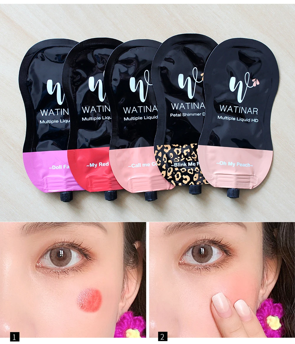 Soft Texture Bright up Cheek Glossy Liquid Blush Private Label Lip and Cheek Soft Glow Tint