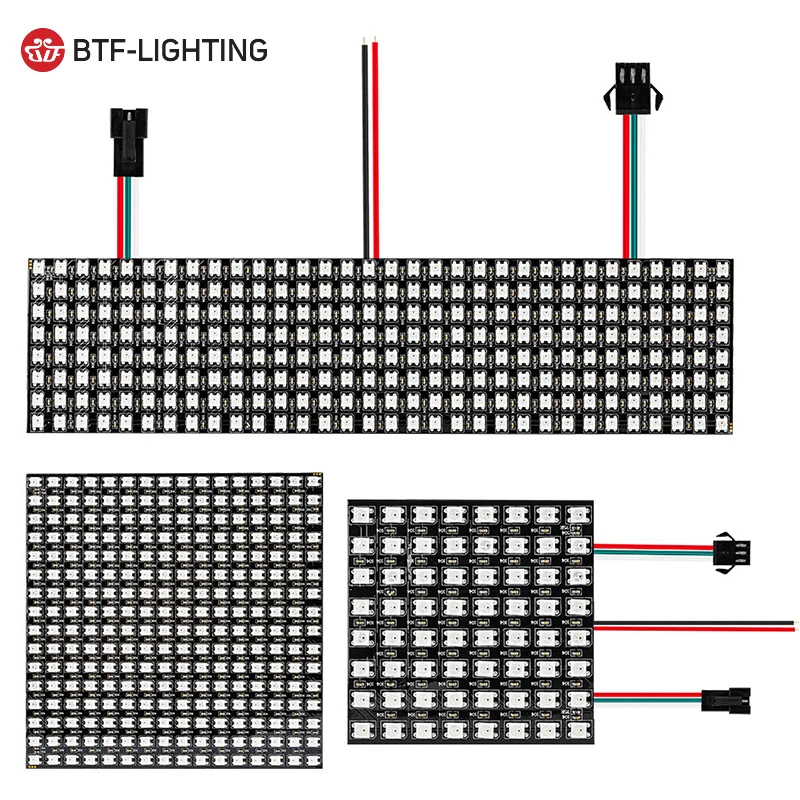 BTF LIHTING Rgb a Rduino 22*22 11*44 Flexible 2427 Ws2812b Led matrix