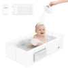 Bianco - Abbinato a un bicchiere da doccia a tema felino