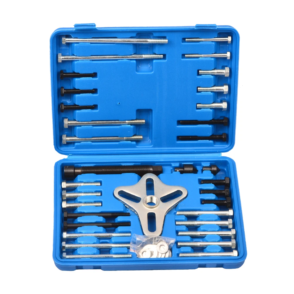 46pcs Auto Steering Wheel Puller Harmonic Balancer Gear Crankshaft Tool