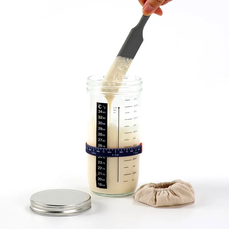 24 Oz Wide Mouth Sour Dough Starter Container Use Sourdough Starter Jar