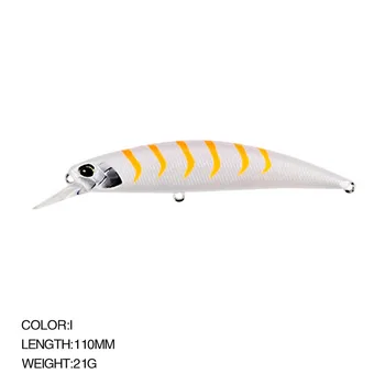 CHEERY Stainless Steel Artificial Hard Bait 110mm/21g Sinking Minnow for Stream Fishing Lifelike Hooks Factory Wholesale – Minnow – view 5