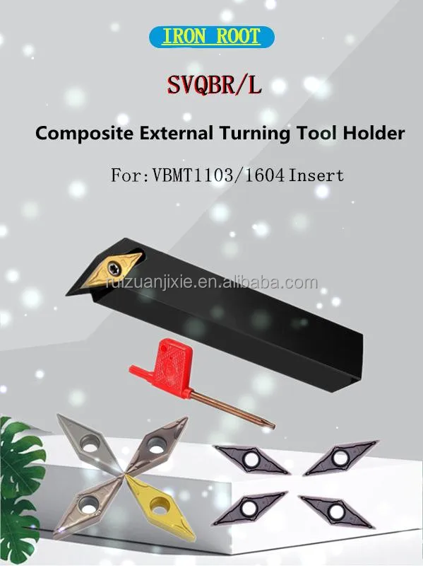 SVJBR 1616H16 External Turning Tool Holder – 93° For VBMT1604 Inserts