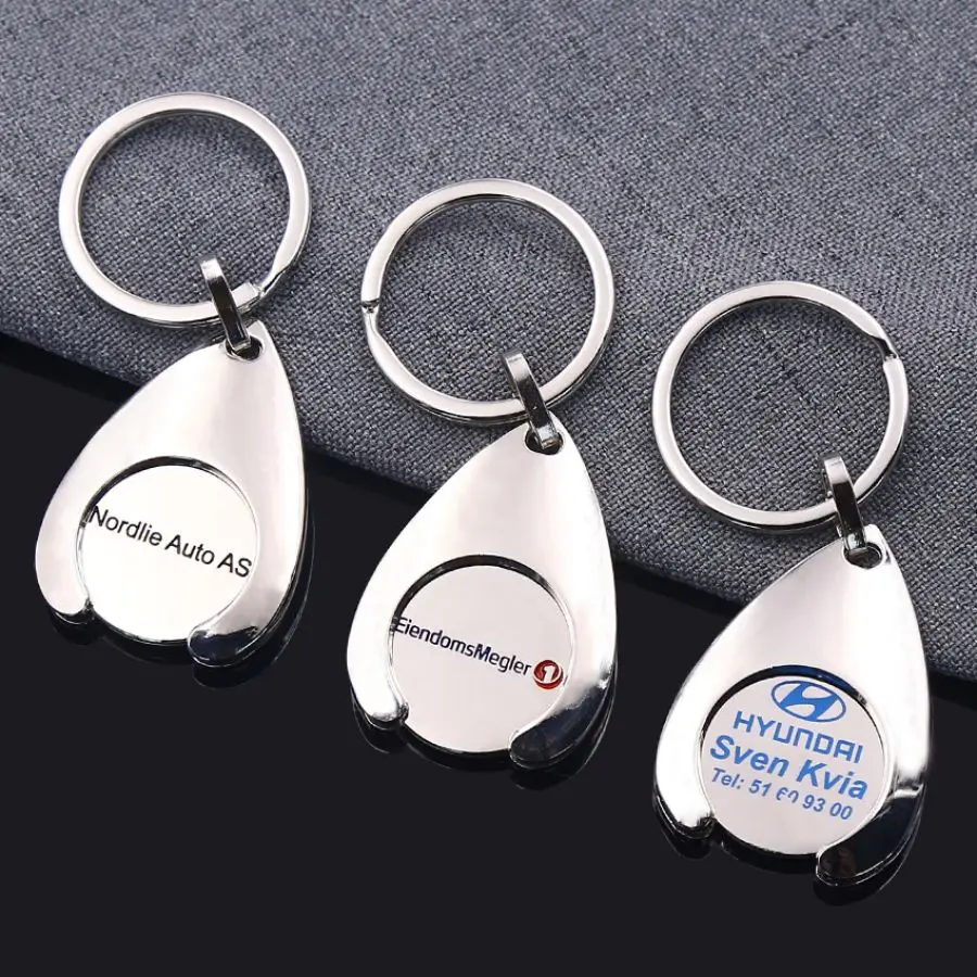 프로모션 캐나다 쇼핑 카트 코인 키 체인 금속 블랭크 슈퍼 마켓 코인 토큰 키 체인