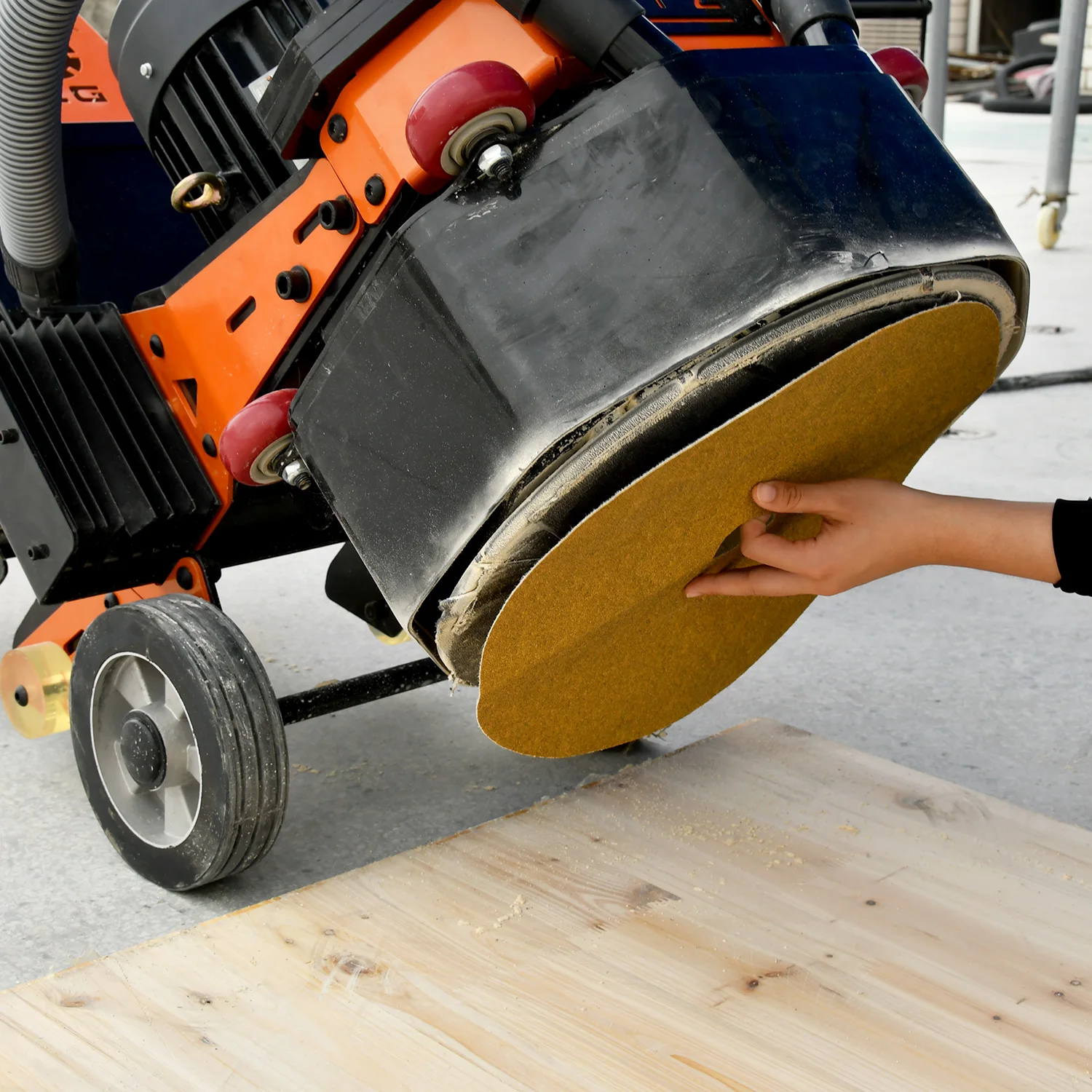 Multi Functional 50 Hz / 60 Hz 17" Wood Floor Sander Machine Commercial Wooden Floor Polishing