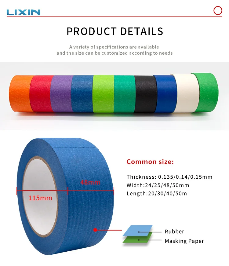 Orange Painter's Tape,Multi Surface Masking Tape 0.7 Inch X 60 Yard,180