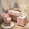 80 pink slate round mirror petal chair