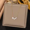 Collana con pendente placcato oro 13