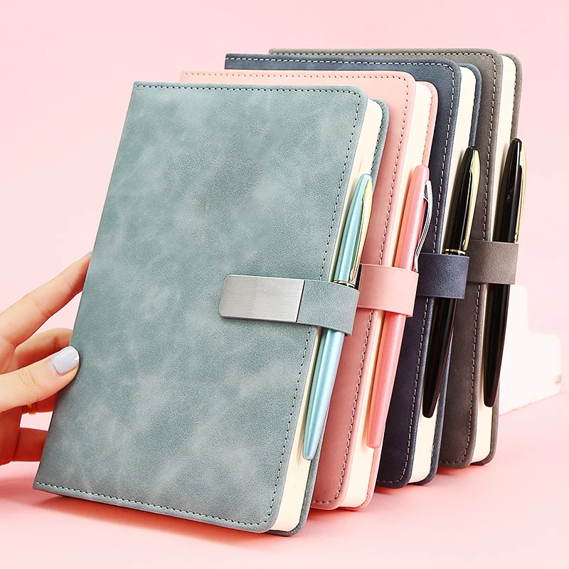 Velkoobchodní sešity A5 v hromadném deníku Levný přizpůsobený Promotion Pu Leather Notebook