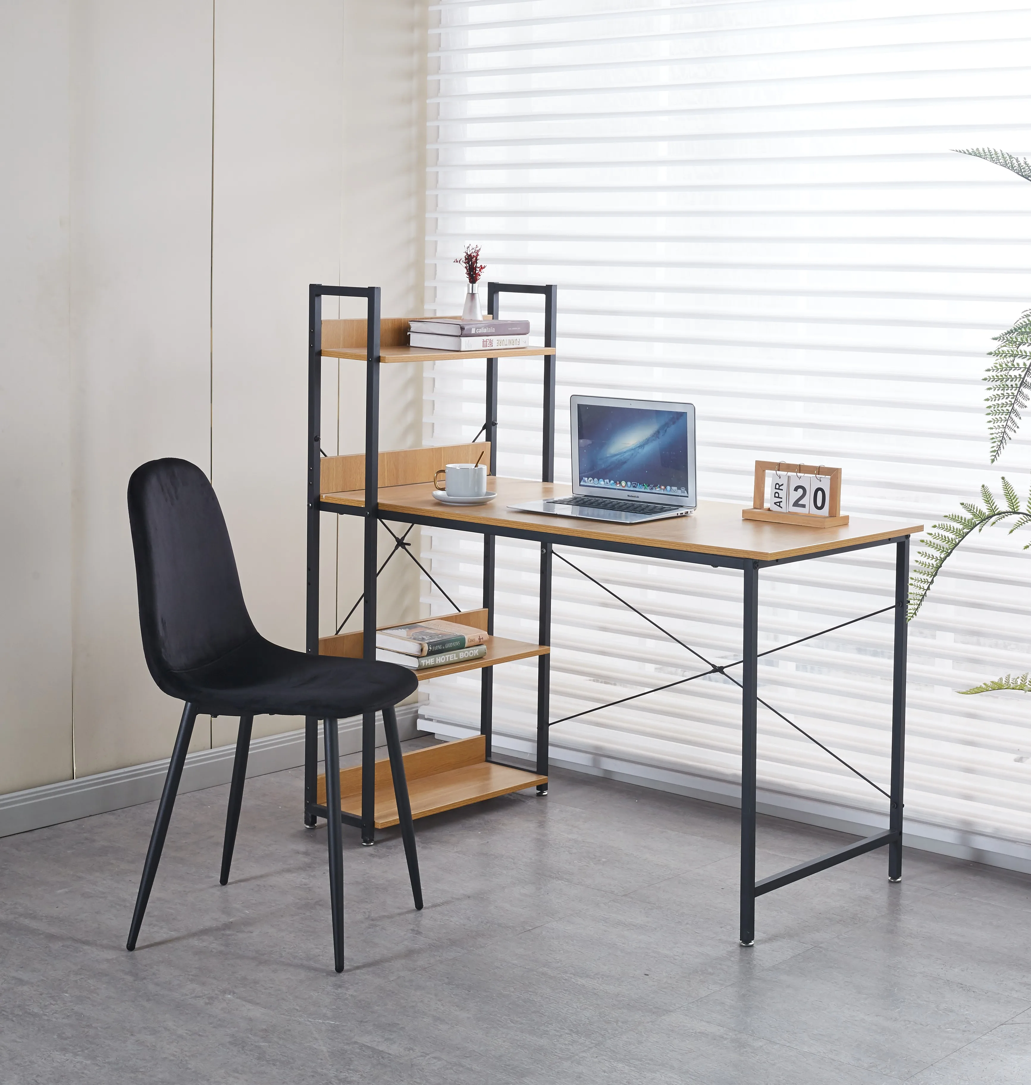 New Product-120cm Simple Iron Frame Study Table Computer Desk with