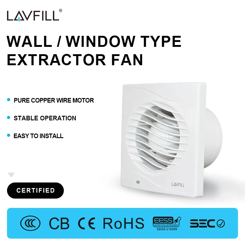 220v Kitchen Exhaust Fan Wall Mounted 4 in Exhaust Fan 100mm Bathroom Extractor Fan