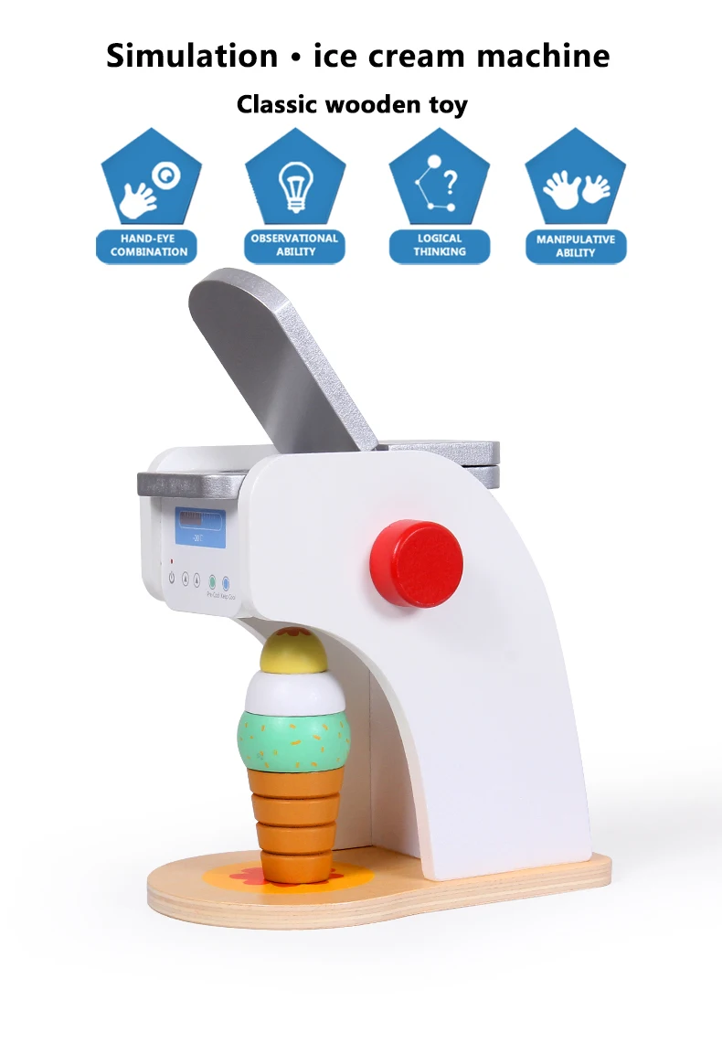 Cooking Game Pretend Play Wooden Baby Ice Cream Machine Toys For Kids  Kitchen Set Toy - Buy Ice Cream Maker Toy,Wooden Kitchen Toys For Kids,Ice  Cream Play Pretend Product on Alibaba.com