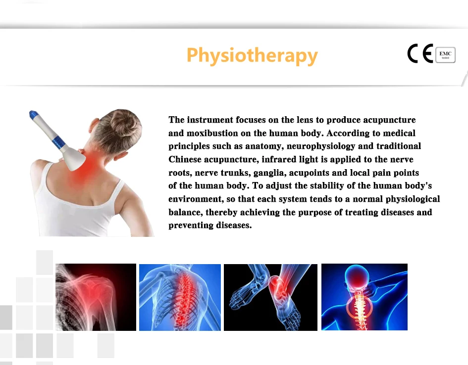 Fornecimento de fábrica de fisioterapia a laser 980 nm 810 nm para alívio da dor no ombro, joelho, redução da dor corporal, dispositivo de laser de diodo