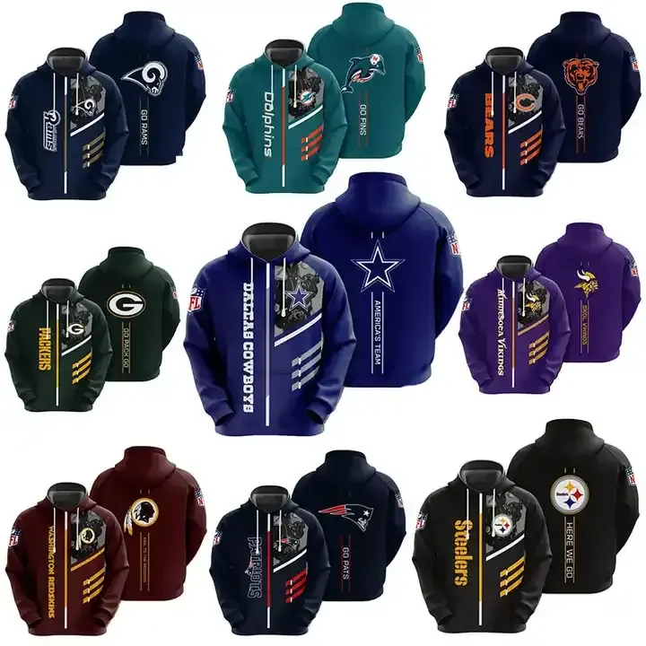 2024 Nfl 32 Teams Pullover Sweatshirt Warming 3d Print Nfl Hoodie S ...