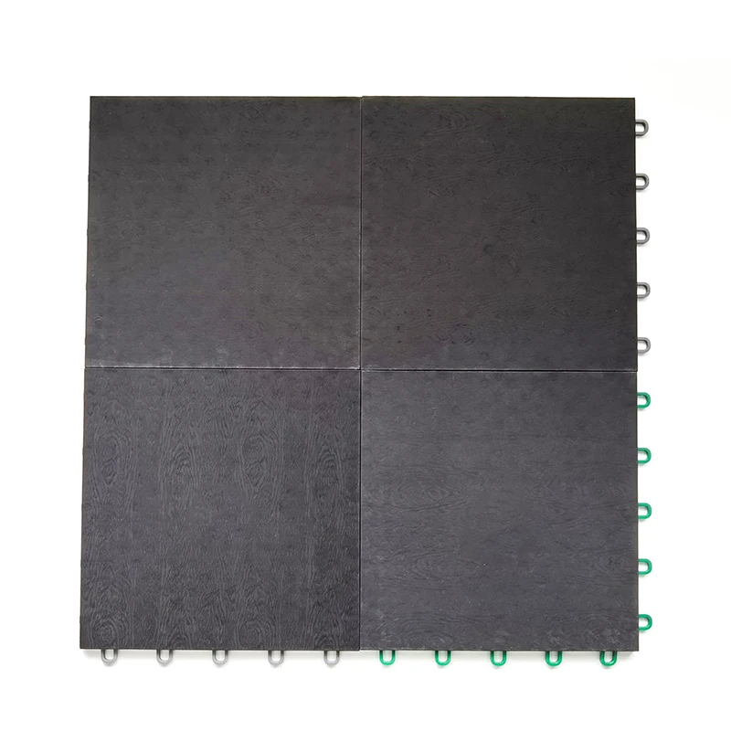 PP/TPE Soft Wood Grain Interlocking Sports Flooring Synthetic  Yoga/Pilates Basketball Court Plastic Rubber Flooring Tile