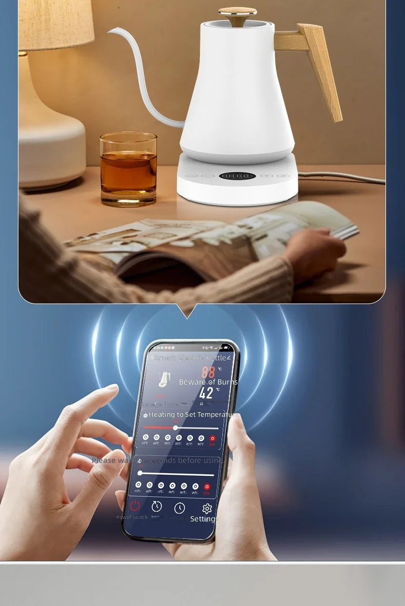 RSC Wholesale Smart Wi-Fi Temperature-Controlled Coffee Kettle Touchscreen 304 Stainless Steel Electric Kettle K025 Hc00c6bb1d1814570b0f4c57be6d9513fQ