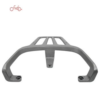 Customizable Black Iron Motorcycle Rear Rack for Electric Scooter Supports Different Sizes for Tail Box Luggage