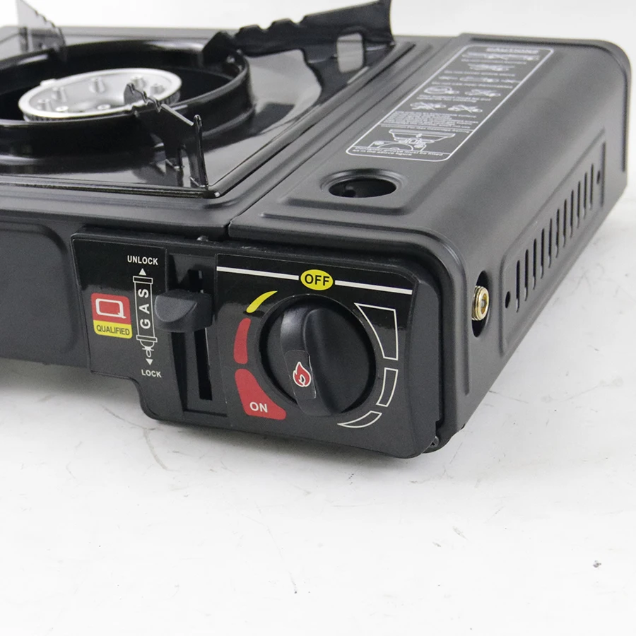 Support Customization Butane Portable Camping Gas Stove for Hiking Manually Operated Metallic Outdoor Portable Burner