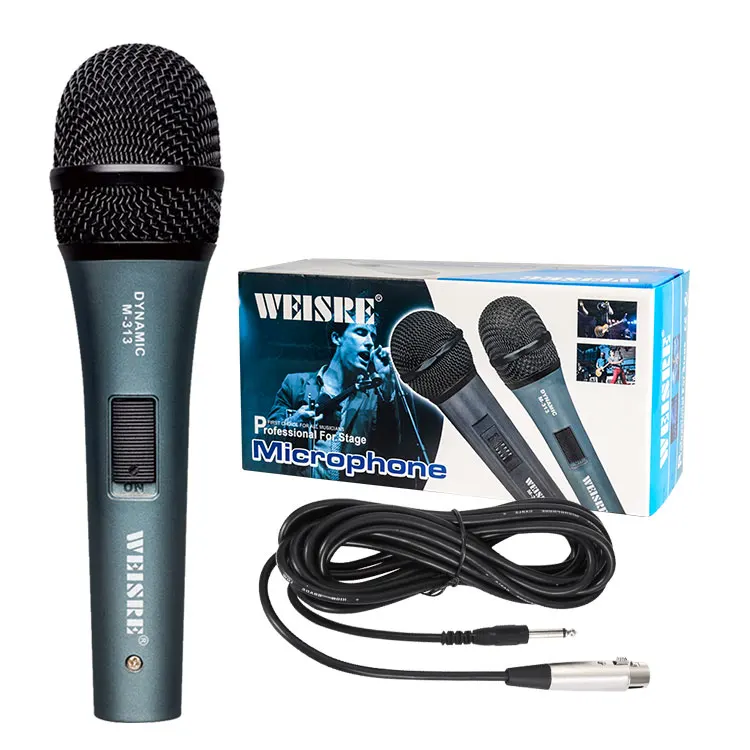 Зеленый микрофон в правом. WEISRE DM-701. Зеленый микрофон.